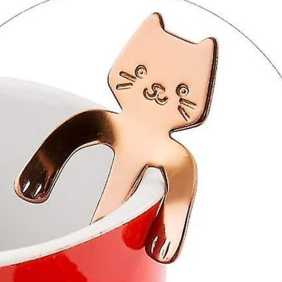 Rose Gold Stainless Steel Cat Spoons - THREE PIECES 🥄🥄🥄 -  NEW! - Picture 6 of 13